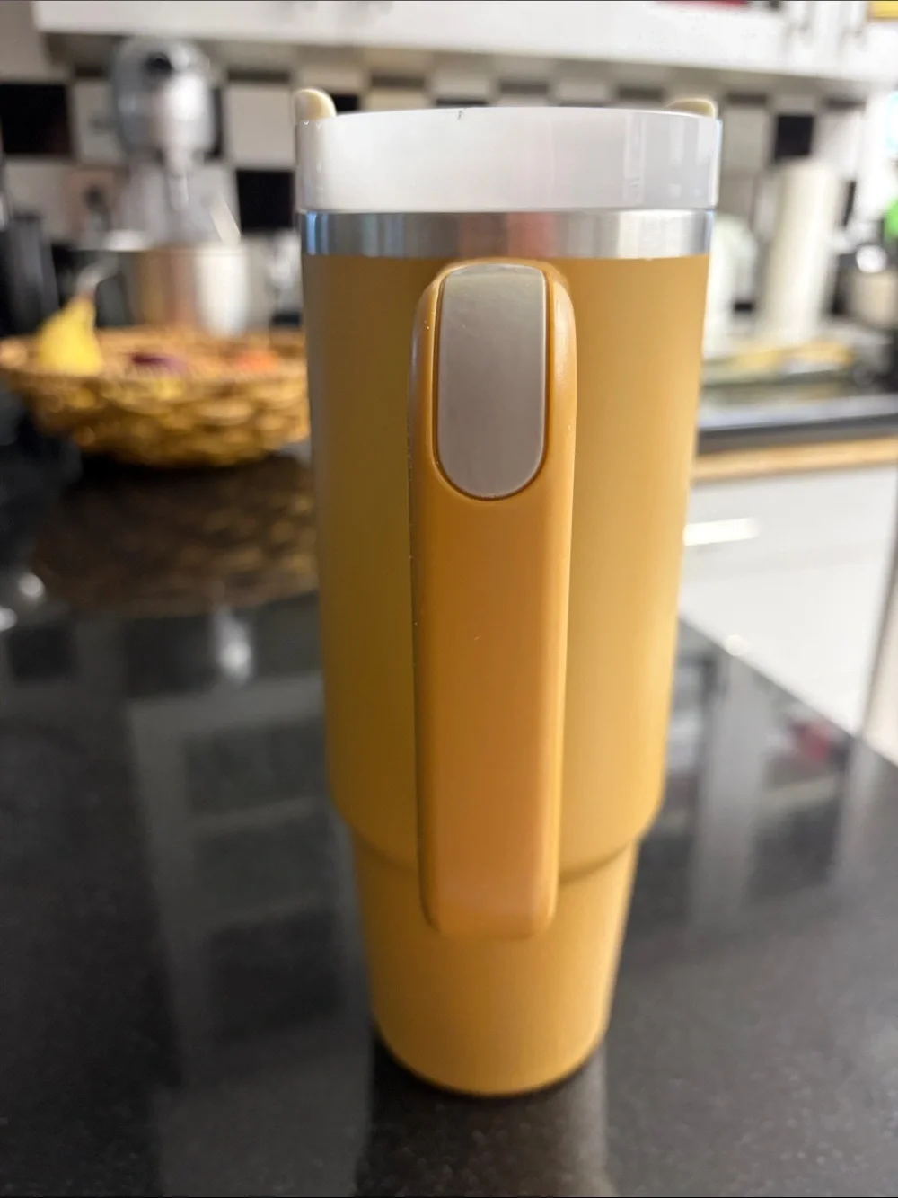 30 OZ Stanley Mustard Yellow Travel Mug with Handle - Picture 3 of 8
